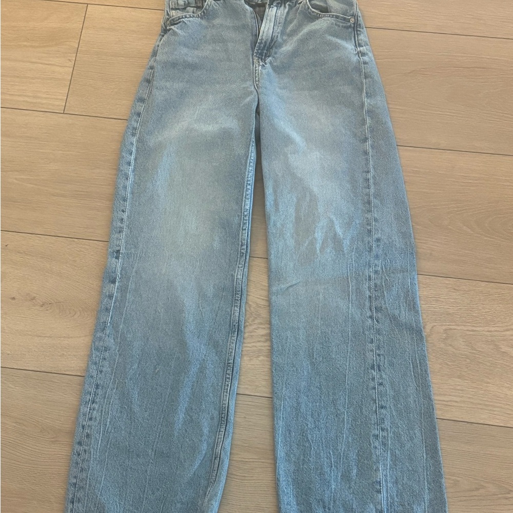 H&M light blue Flare Wide Leg Jeans